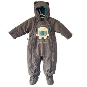 Souris Mini One Piece Snowsuit Yeti Gray Size 18 months unisex